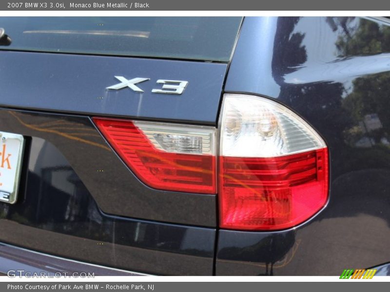 Monaco Blue Metallic / Black 2007 BMW X3 3.0si