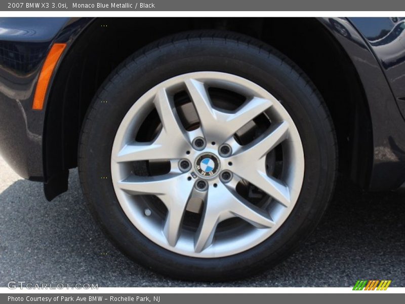 Monaco Blue Metallic / Black 2007 BMW X3 3.0si