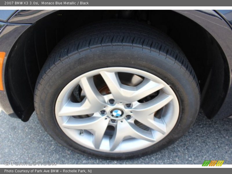 Monaco Blue Metallic / Black 2007 BMW X3 3.0si