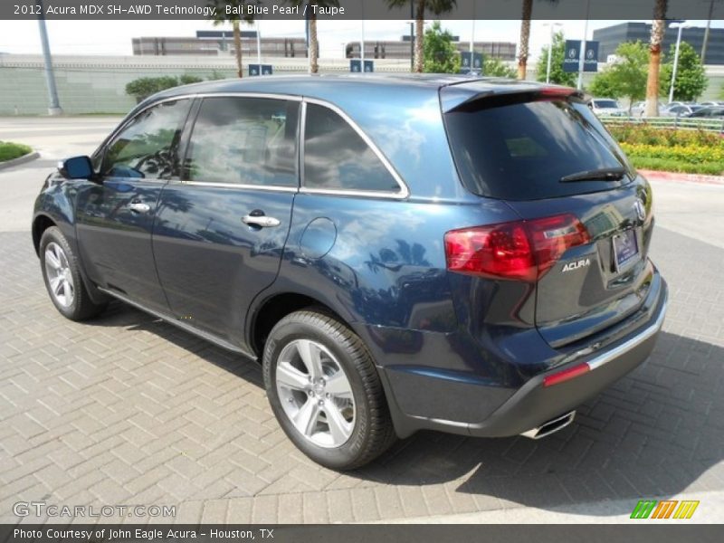 Bali Blue Pearl / Taupe 2012 Acura MDX SH-AWD Technology