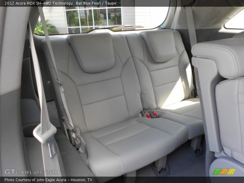 Rear Seat of 2012 MDX SH-AWD Technology