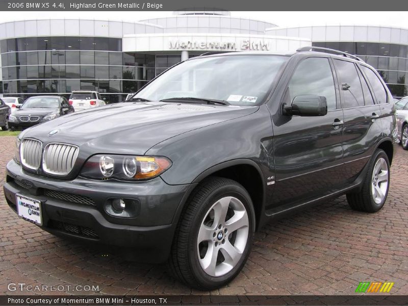 Highland Green Metallic / Beige 2006 BMW X5 4.4i