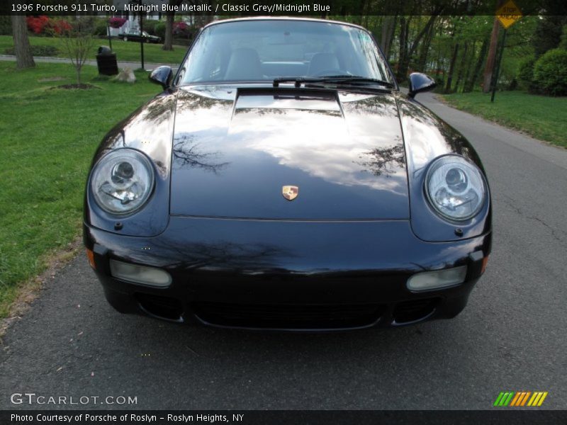 Midnight Blue Metallic / Classic Grey/Midnight Blue 1996 Porsche 911 Turbo