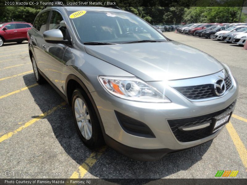 Liquid Silver Metallic / Black 2010 Mazda CX-9 Touring AWD