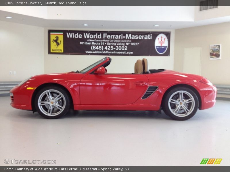 Guards Red / Sand Beige 2009 Porsche Boxster