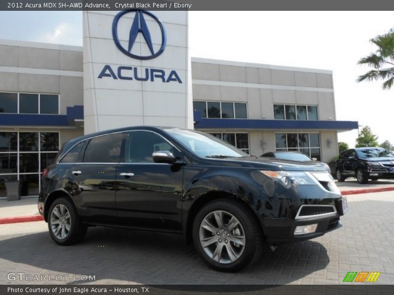 Crystal Black Pearl / Ebony 2012 Acura MDX SH-AWD Advance