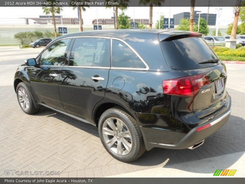 Crystal Black Pearl / Ebony 2012 Acura MDX SH-AWD Advance