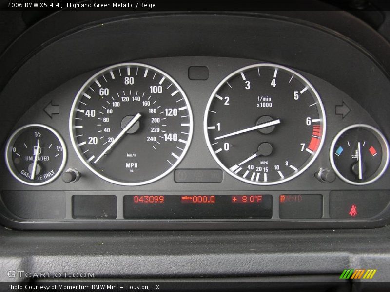 Highland Green Metallic / Beige 2006 BMW X5 4.4i