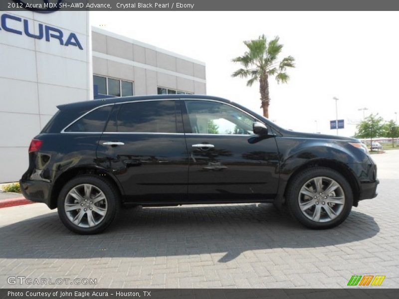 Crystal Black Pearl / Ebony 2012 Acura MDX SH-AWD Advance