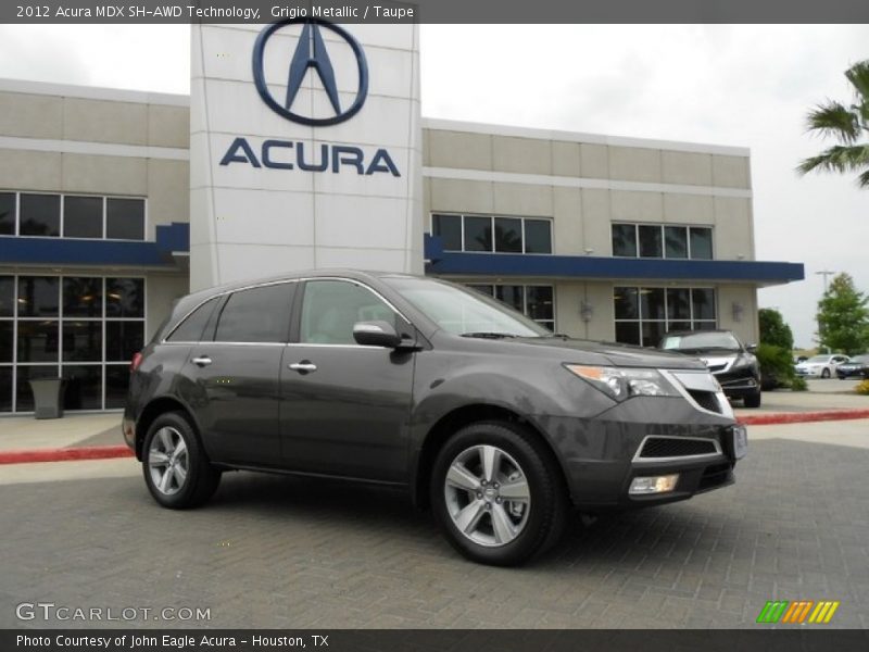 Grigio Metallic / Taupe 2012 Acura MDX SH-AWD Technology