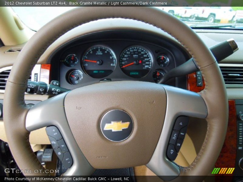 Black Granite Metallic / Light Cashmere/Dark Cashmere 2012 Chevrolet Suburban LTZ 4x4