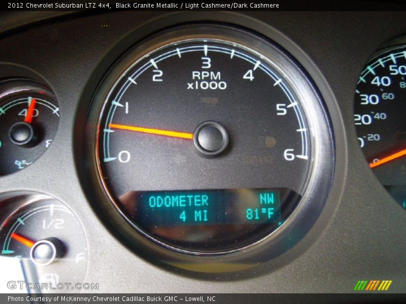 Black Granite Metallic / Light Cashmere/Dark Cashmere 2012 Chevrolet Suburban LTZ 4x4