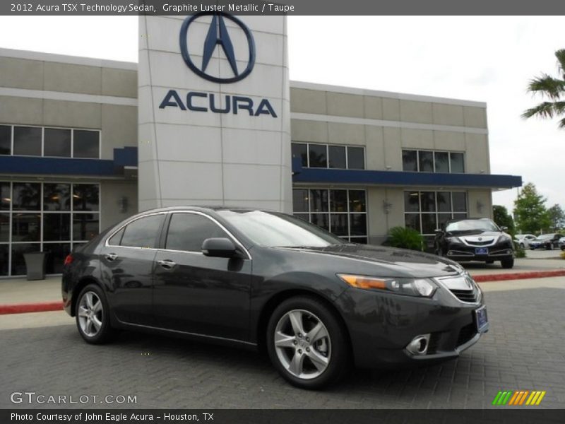 Graphite Luster Metallic / Taupe 2012 Acura TSX Technology Sedan