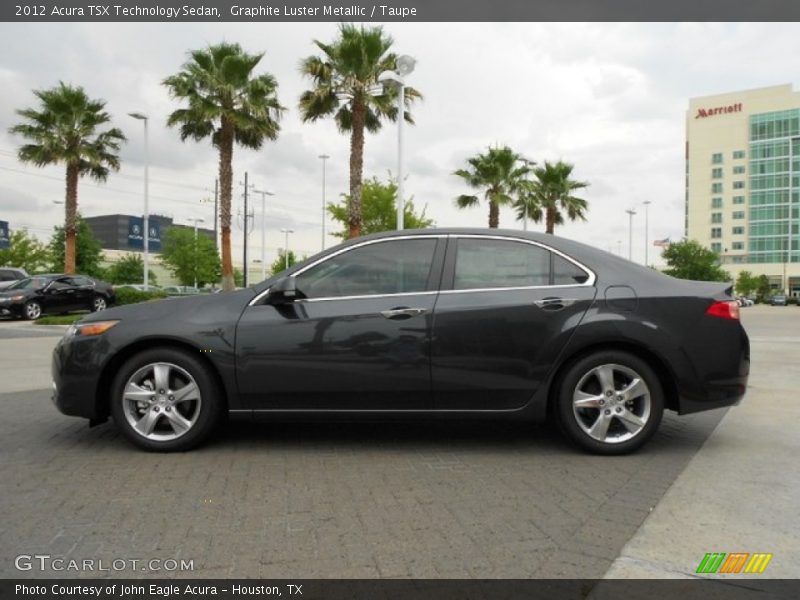 Graphite Luster Metallic / Taupe 2012 Acura TSX Technology Sedan