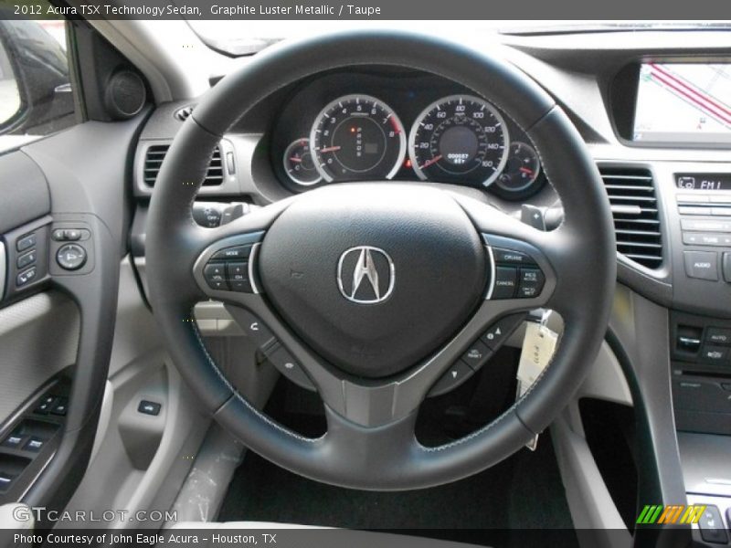Graphite Luster Metallic / Taupe 2012 Acura TSX Technology Sedan