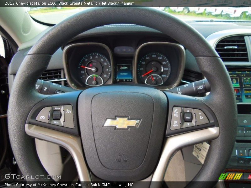 Black Granite Metallic / Jet Black/Titanium 2013 Chevrolet Malibu ECO