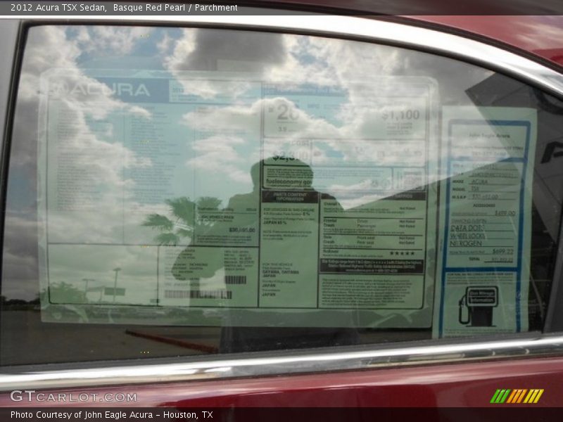 Basque Red Pearl / Parchment 2012 Acura TSX Sedan