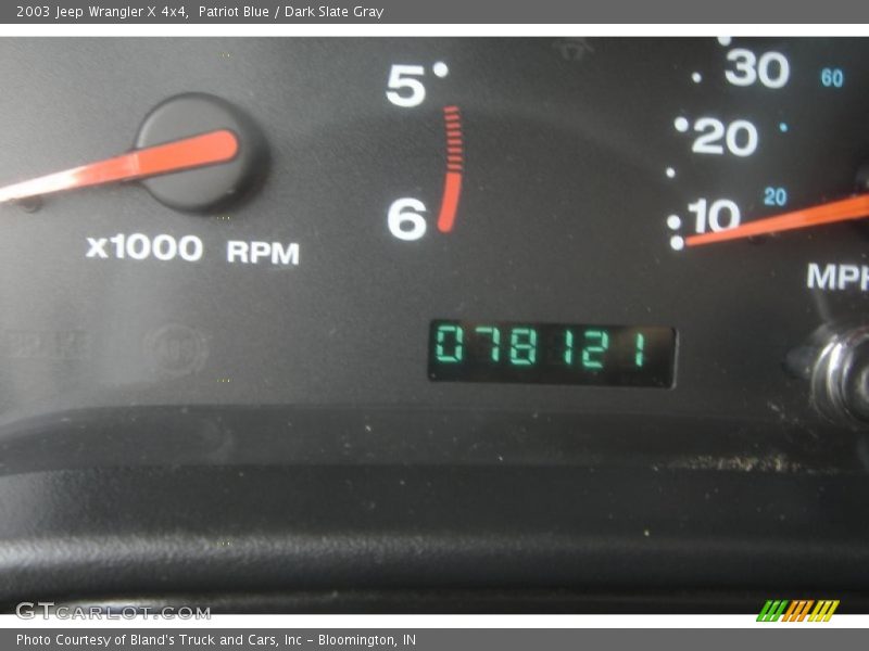Patriot Blue / Dark Slate Gray 2003 Jeep Wrangler X 4x4