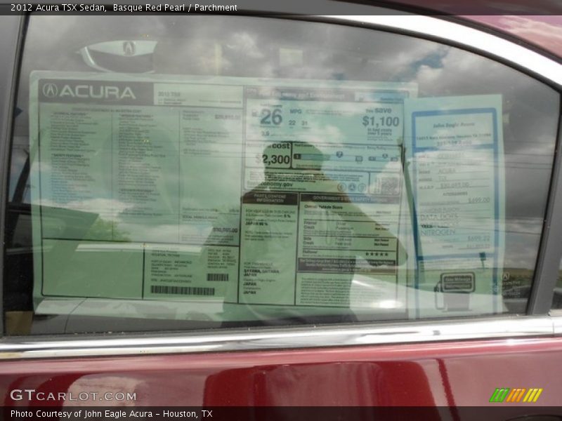 Basque Red Pearl / Parchment 2012 Acura TSX Sedan