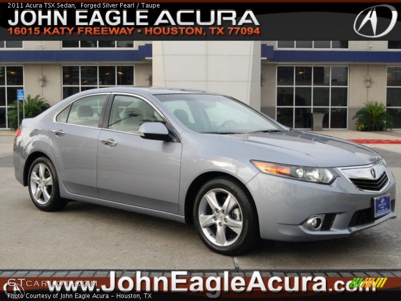 Forged Silver Pearl / Taupe 2011 Acura TSX Sedan