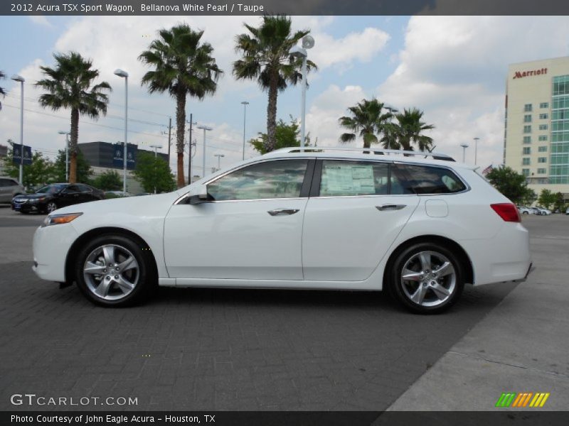 Bellanova White Pearl / Taupe 2012 Acura TSX Sport Wagon