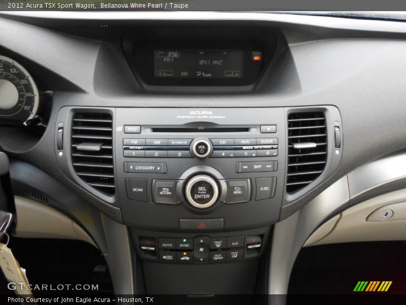 Controls of 2012 TSX Sport Wagon