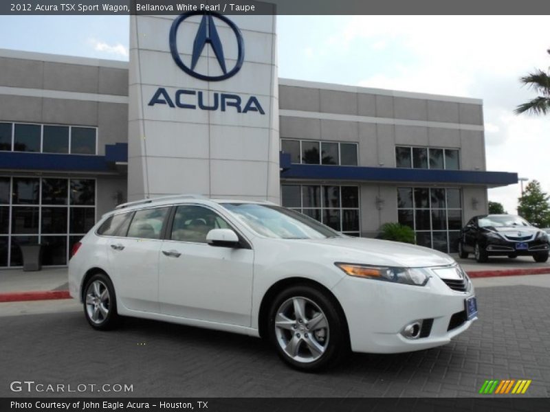 Bellanova White Pearl / Taupe 2012 Acura TSX Sport Wagon