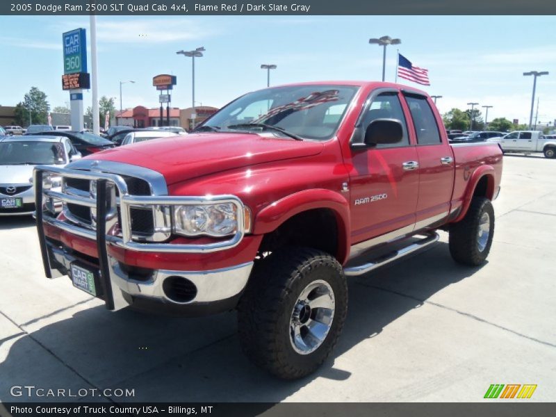 Flame Red / Dark Slate Gray 2005 Dodge Ram 2500 SLT Quad Cab 4x4