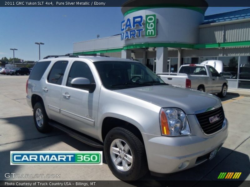 Pure Silver Metallic / Ebony 2011 GMC Yukon SLT 4x4