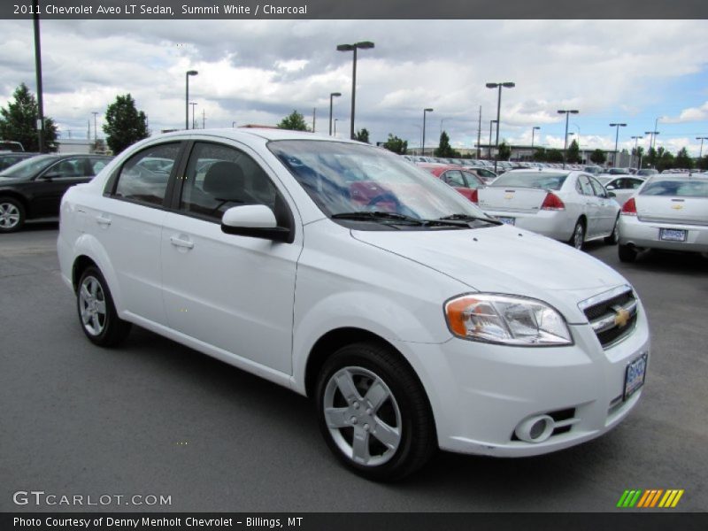Summit White / Charcoal 2011 Chevrolet Aveo LT Sedan