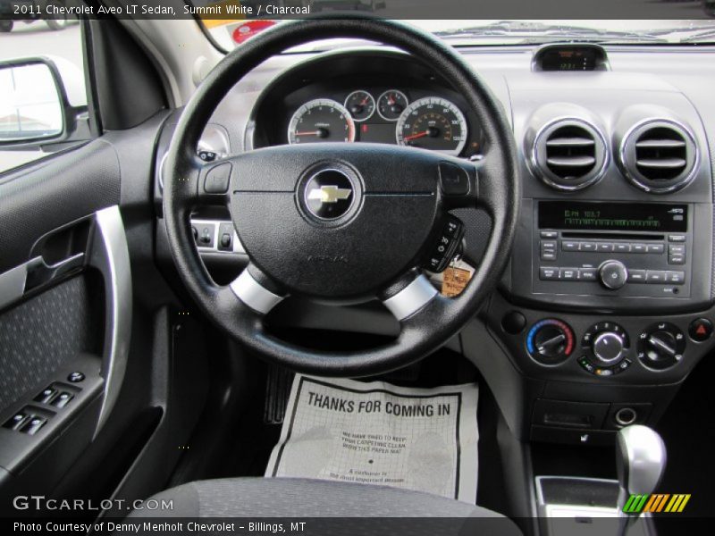 Summit White / Charcoal 2011 Chevrolet Aveo LT Sedan