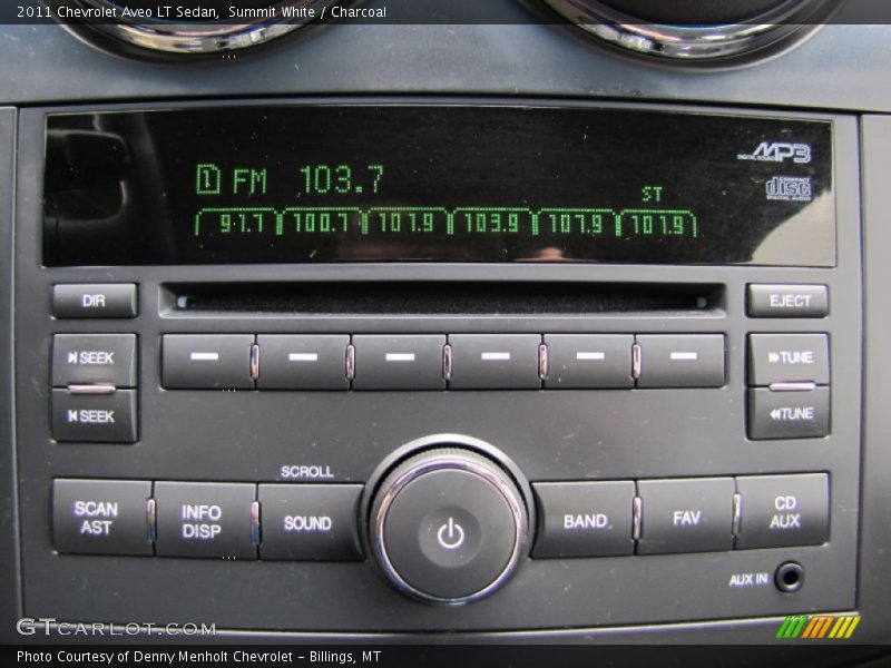 Summit White / Charcoal 2011 Chevrolet Aveo LT Sedan
