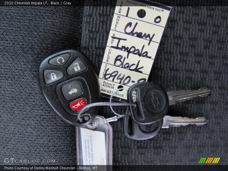 Black / Gray 2010 Chevrolet Impala LT