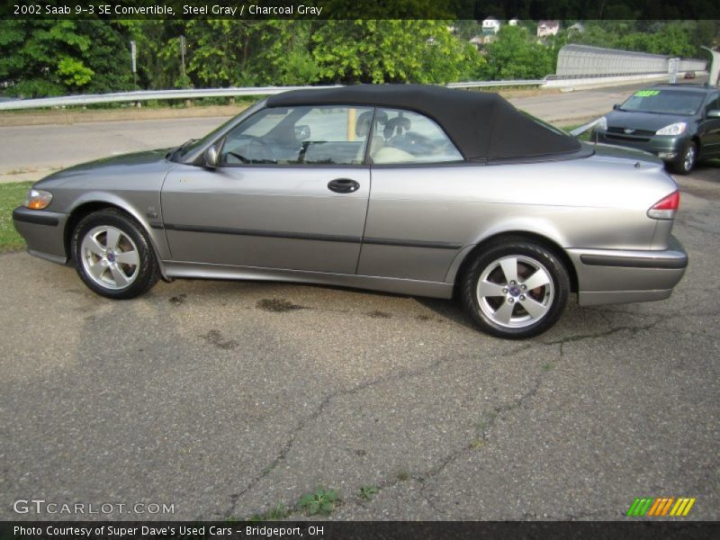Steel Gray / Charcoal Gray 2002 Saab 9-3 SE Convertible