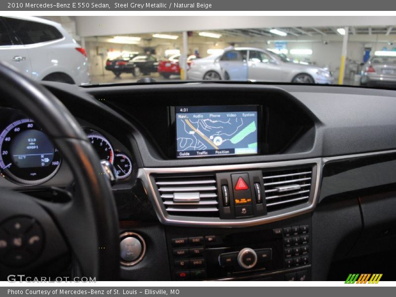Steel Grey Metallic / Natural Beige 2010 Mercedes-Benz E 550 Sedan