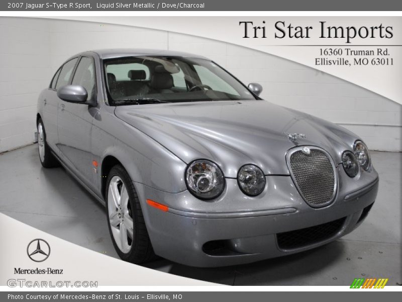 Liquid Silver Metallic / Dove/Charcoal 2007 Jaguar S-Type R Sport