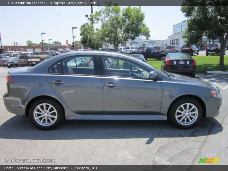 Graphite Gray Pearl / Black 2011 Mitsubishi Lancer ES