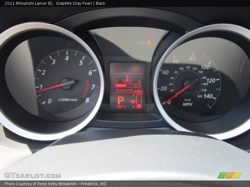 Graphite Gray Pearl / Black 2011 Mitsubishi Lancer ES