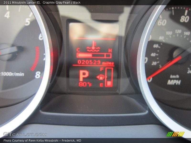 Graphite Gray Pearl / Black 2011 Mitsubishi Lancer ES