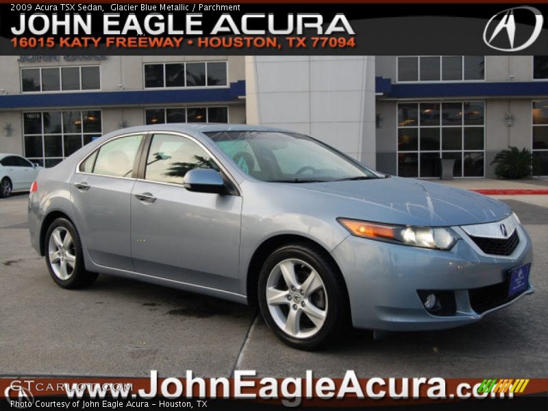 Glacier Blue Metallic / Parchment 2009 Acura TSX Sedan