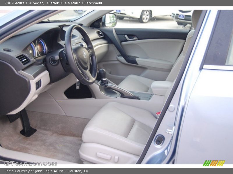 Glacier Blue Metallic / Parchment 2009 Acura TSX Sedan