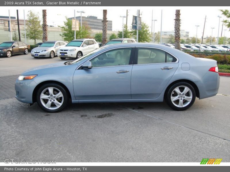 Glacier Blue Metallic / Parchment 2009 Acura TSX Sedan