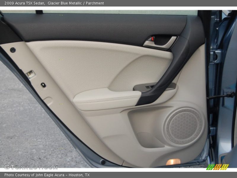 Glacier Blue Metallic / Parchment 2009 Acura TSX Sedan