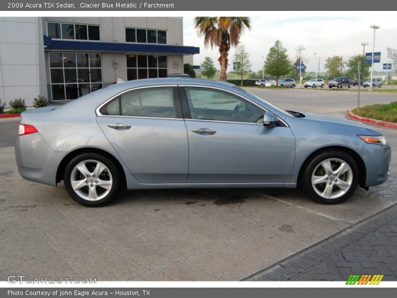 Glacier Blue Metallic / Parchment 2009 Acura TSX Sedan