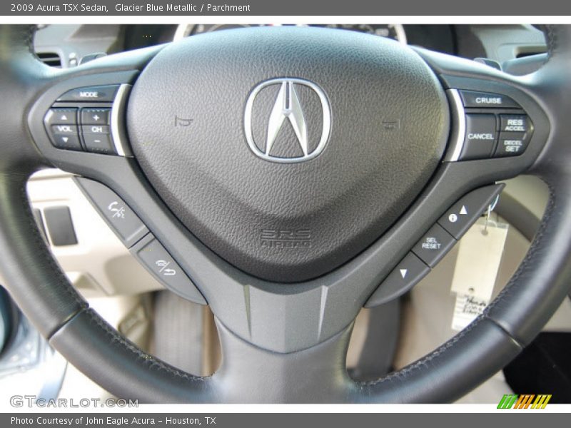 Glacier Blue Metallic / Parchment 2009 Acura TSX Sedan
