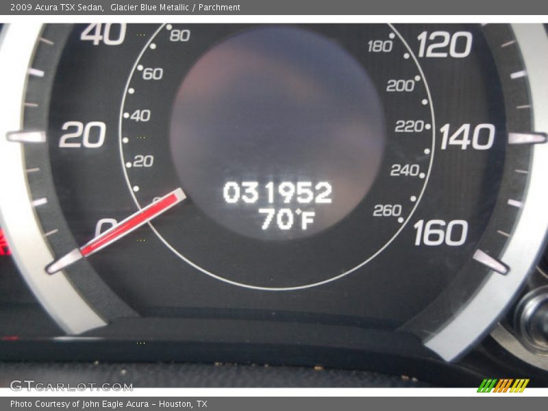 Glacier Blue Metallic / Parchment 2009 Acura TSX Sedan