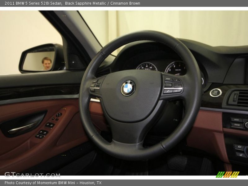 Black Sapphire Metallic / Cinnamon Brown 2011 BMW 5 Series 528i Sedan