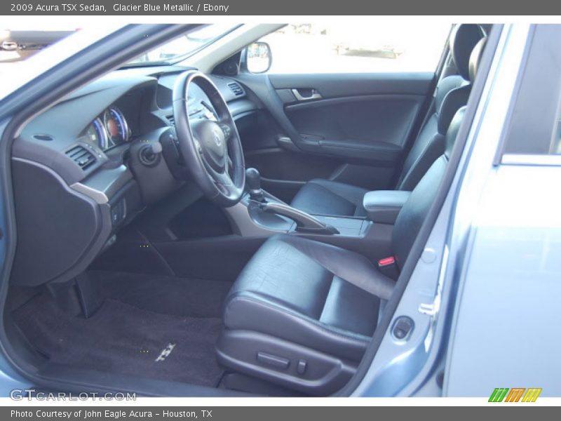Glacier Blue Metallic / Ebony 2009 Acura TSX Sedan