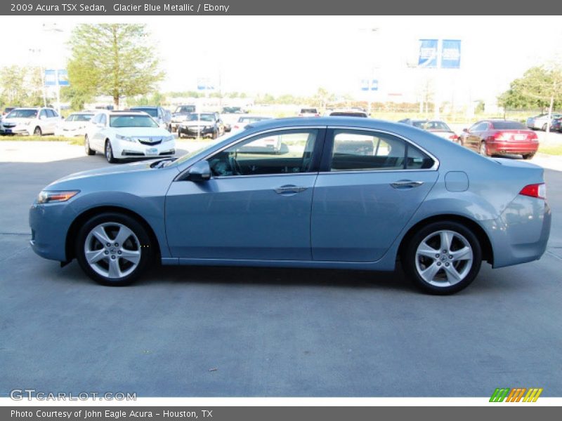 Glacier Blue Metallic / Ebony 2009 Acura TSX Sedan