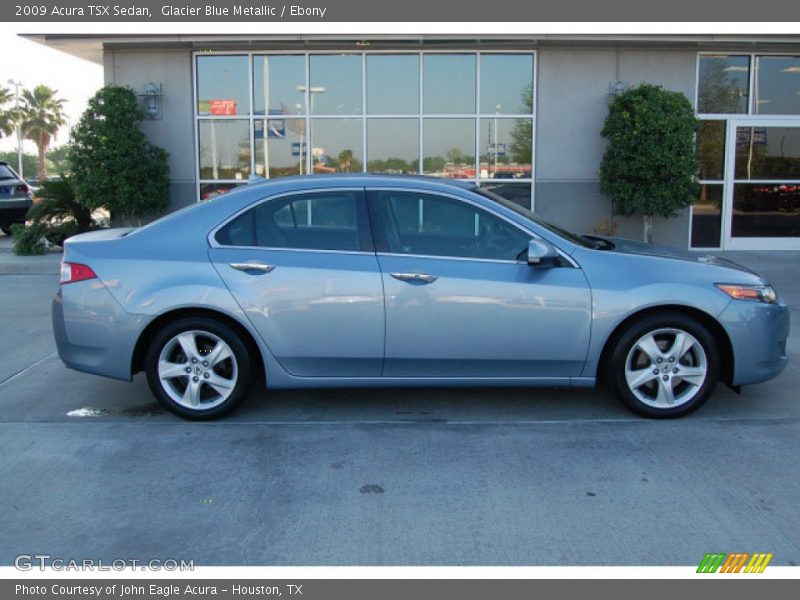 Glacier Blue Metallic / Ebony 2009 Acura TSX Sedan